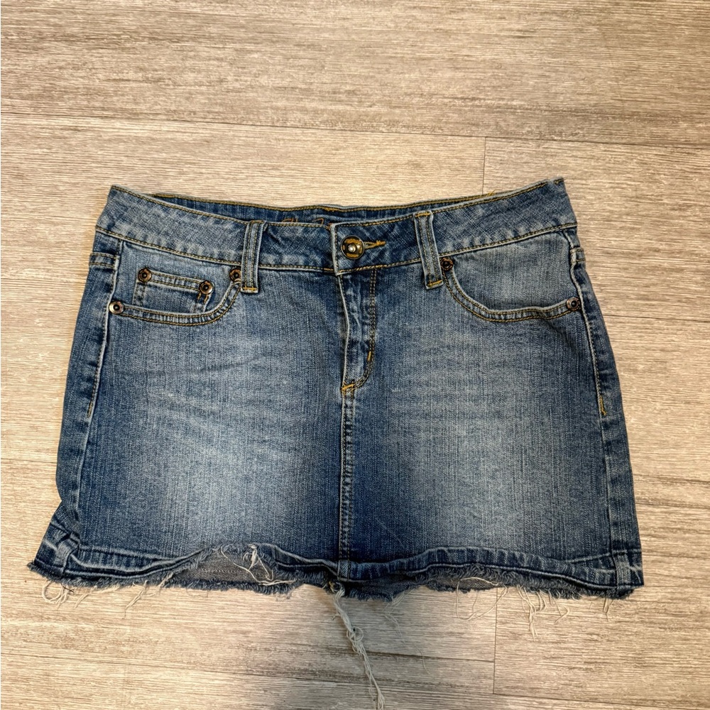 Highway Jeans Y2K Medium Wash Denim Mini Skirt - Picture 9 of 11